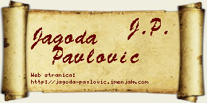 Jagoda Pavlović vizit kartica